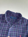 Ralph Lauren Navy Multi-Check Button(L)