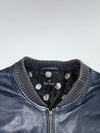 PS Paul Smith Navy Leather Bomber Jacket (M)