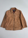 Vintage Schott NYC Sheepskin Suede Leather Motorcycle Jacket –lTan Custom Rider Lining (L/Xl)