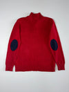 Tommy Hilfiger | Red Grey-Collar Quarter Zip Knit | (S/M)