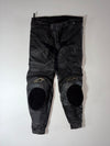 Alpinestars Genuine Leather Armored Motorcycle Racing Pants – Black Knee padded (W:38) (L:38)
