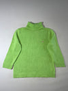 Lauren Ralph Lauren Lime Green Turtleneck Cotton Sweater, Made in Japan (S)