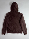 Vintage Levi's Brown Hooded Canvas Work Jacket – Pinstripe Lined (M)