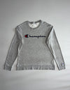 Champion Script Logo Crewneck Sweatshirt – Grey (XL)