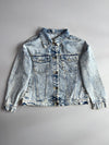 Jiao Ma Hua | Acid Wash Denim Trucker Jacket | Blue (S)