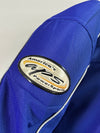 Vintage APS PowerSports Blue Black Mesh Motorcycle Jacket  Padded (XL)