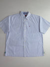 Tommy Hilfiger | Vintage Blue Gingham Check Short Sleeve Shirt (2XL)