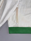 Coogi Vintage Cotton Zip Jacket Cream / Green Stripe with Back Crest Embroidery (XL)