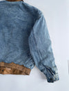 Reversible Jacket Leather to Denim 2-in-1 Brown & Blue | Rare Vintage (XL)