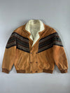 C&A Aztec-Panel Shearling Suede Jacket (2Xl)