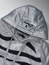 Playboy Zebra Print Pullover Hoodie – Grey/Black (M)