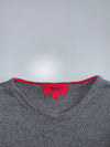Hugo Boss | V-Neck Fine Knit Sweater | Charcoal (M)