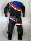Vintage “V” Leather Two-Piece Racing Suit (Jacket Size : M) (Pant Waist :34 |Length : 39)