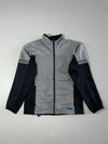 Vintage 90s Nike Grey & Black Track Jacket with Orange Swoosh (S)