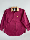 Carhartt Burgundy Heavyweight Button-Up Work Shirt (2XL)