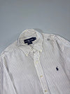 Ralph Lauren | Yarmouth Striped Button-Up Shirt White/Navy | (L)