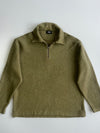 Hugo Boss Vintage Olive Wool Half-Zip Pullover Sweater (Xl/2Xl)