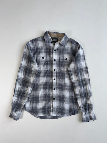 Roots Canada Plaid Flannel Shirt Grey(S)