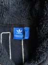 Adidas Originals Navy Sherpa-Lined Hood Trefoil Sleeve Hoodie (S)