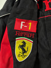 Ferrari Scuderia F1 Racing Embroidered Black Bomber Jacket (L)