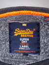 Superdry Embossed Logo Crewneck Sweatshirt – Charcoal Grey (S)