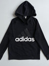 Adidas Black Big Logo Hoodie | Size (S)