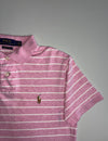 Polo Ralph Lauren Striped Custom Slim Fit Polo – Pink/White (S)