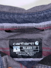 Carhartt Relaxed Fit Navy & Burgundy Striped Flannel Shirt Heavy(XL)