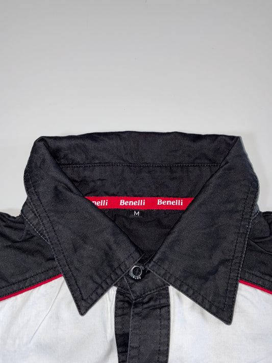Benelli Selenia MotoGP Team Shirt – Dunlop Racing | White & Black (M)