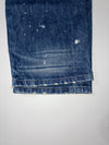 Lee Vintage Distressed Paint-Splatter Straight-Leg Denim Jeans (W:32) (L:39.5)