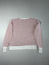 Vintage 90s Polo Ralph Lauren Breton Stripe Knit Sweater – White/Red (XL/2XL)