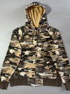 Vintage Y2K Jeep Autumn Leaf Camo Zip-Up Hoodie (L)