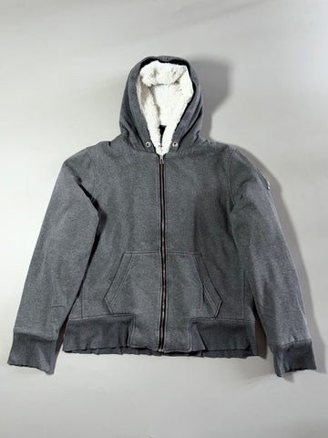 Moose Knuckles Grey Sherpa Trim Hoodie – (XL)