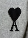 AMI Paris Ami de Coeur Grey Oversized Knit Sweater (L)