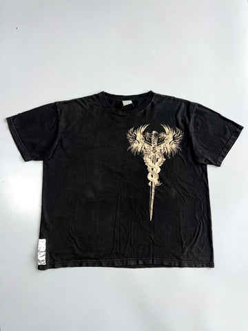 Wild-Oats | Black Wings & Dagger Graphic Tee(3XL)