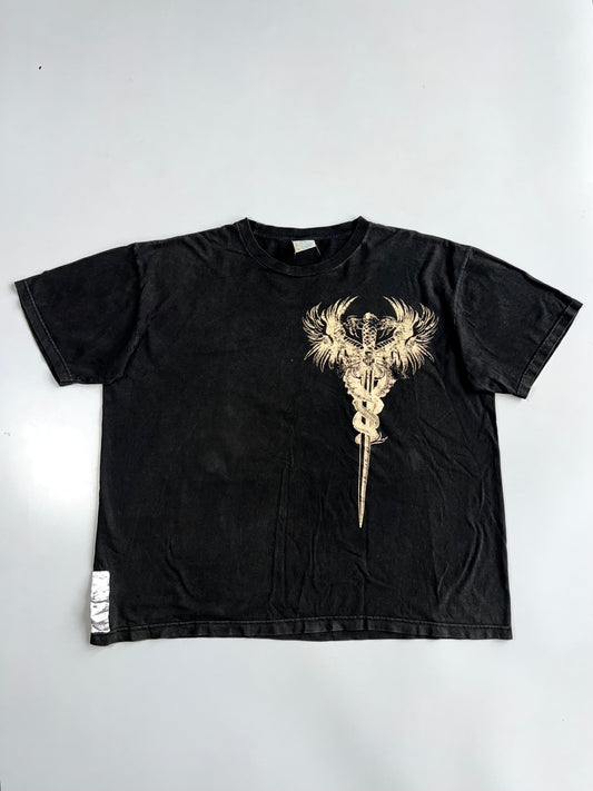 Wild-Oats | Black Wings & Dagger Graphic Tee(3XL)