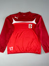 Puma AVF-WFV #17 Long Sleeve Football Training Top — Red/White (M)