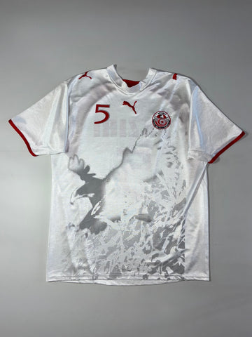 Puma Tunisia National Football Team Home Jersey #5 – White (2XL)