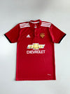 Adidas Manchester United Chevrolet Sponsor Pogba #6 Home Red Football Jersey (S)