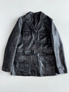 Vintage Black Leather Belted Jacket Women’s (M)