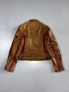 Belstaff Black Prince Weatherproof Leather Jacket Striped Racer Jacket (S)