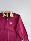 Carhartt Burgundy Heavyweight Button-Up Work Shirt (2XL)