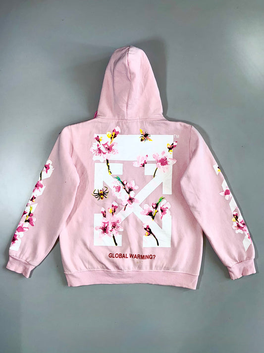 Virgil Abloh OFF WHITE Cherry Blossom “Global Warming Hoodie (M)