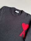Ami Paris Ami de Coeur Navy Knit Sweater | Size (XL)
