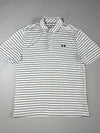 Under Armour Playoff Polo (White/Black Stripe)(2XL)