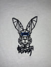 Claid Geometric Rabbit Embroidered Sweatshirt – White (S)