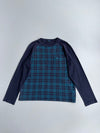 Vintage Burberry London Blue Label Nova Check Panel Long Sleeve Tee (XL)