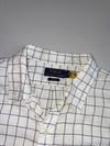 Polo Ralph Lauren | White Navy Windowpane Check Slim Fit Shirt (Xl)