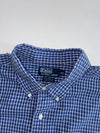 Polo Ralph Lauren Blue Check Short Sleeve Button-Down Shirt (4Xl)