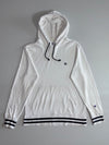 Champion Striped-Trim Pullover Hoodie White (L)
